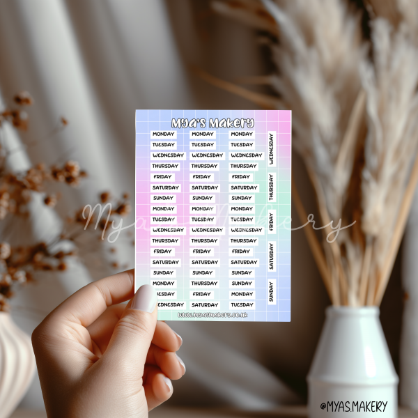 Weekday(mini) sticker sheet