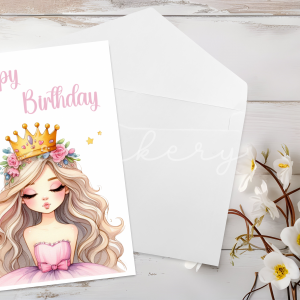 Princess Happy Birthday card