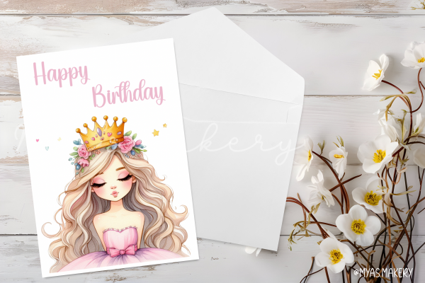 Princess Happy Birthday card