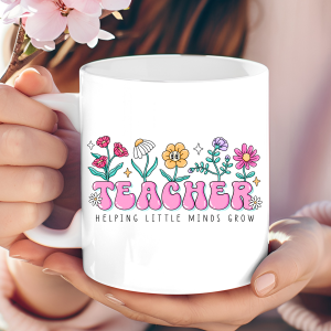 Helping Little Minds Grow Mug – Blooming with Gratitude