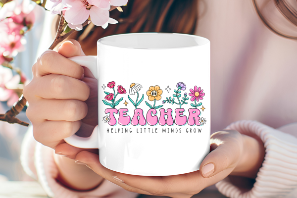 Helping Little Minds Grow Mug – Blooming with Gratitude