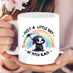 Little Ray of Pitch Black Mug – Sip the Sass