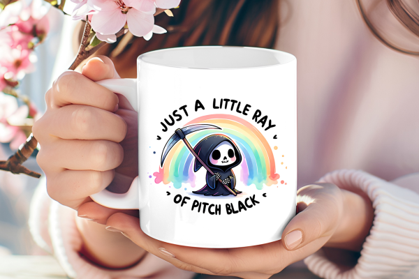 Little Ray of Pitch Black Mug – Sip the Sass