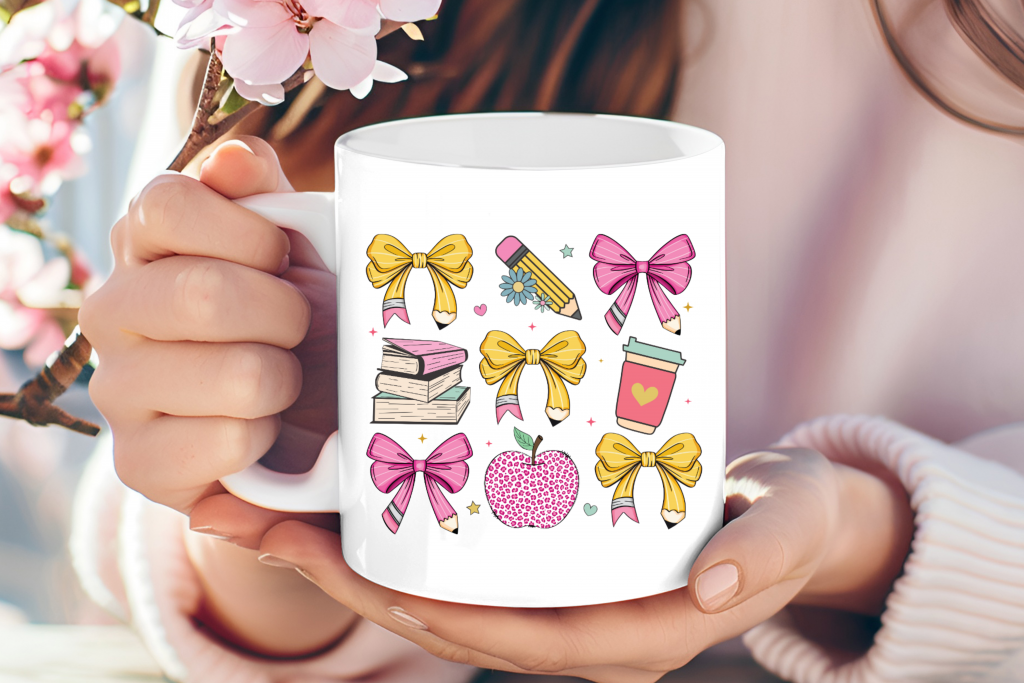 Coquette Pencil Bows & Stationery Mug