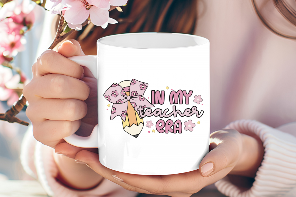 "In My Teacher Era" Coquette Pencil Mug