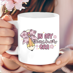 "In My Teacher Era" Coquette Pencil Mug