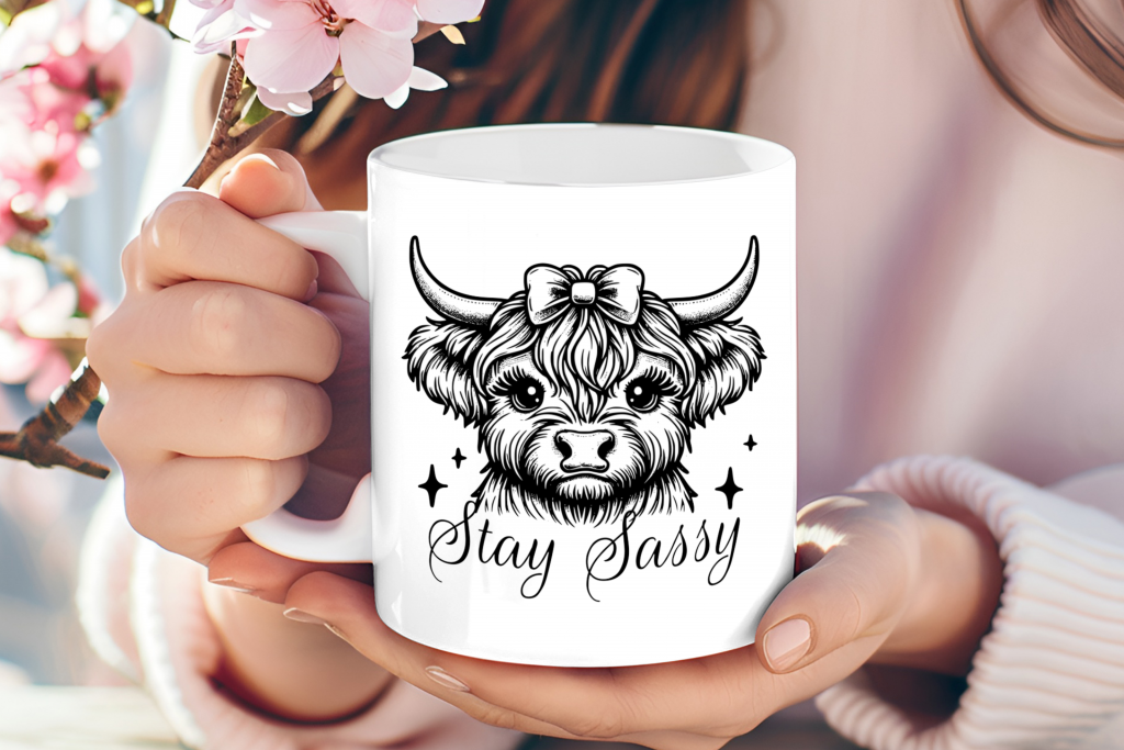 "Stay Sassy" Highland Cow Mug