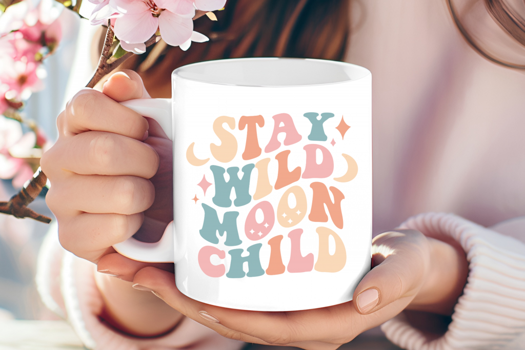 "Stay Wild Moon Child" Retro Celestial Mug