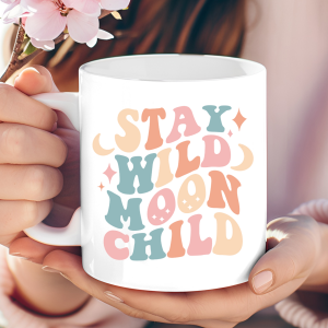"Stay Wild Moon Child" Retro Celestial Mug