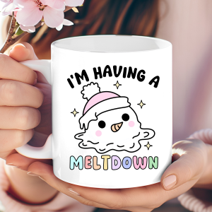 "I'm Having a Meltdown" Melting Snowman Mug