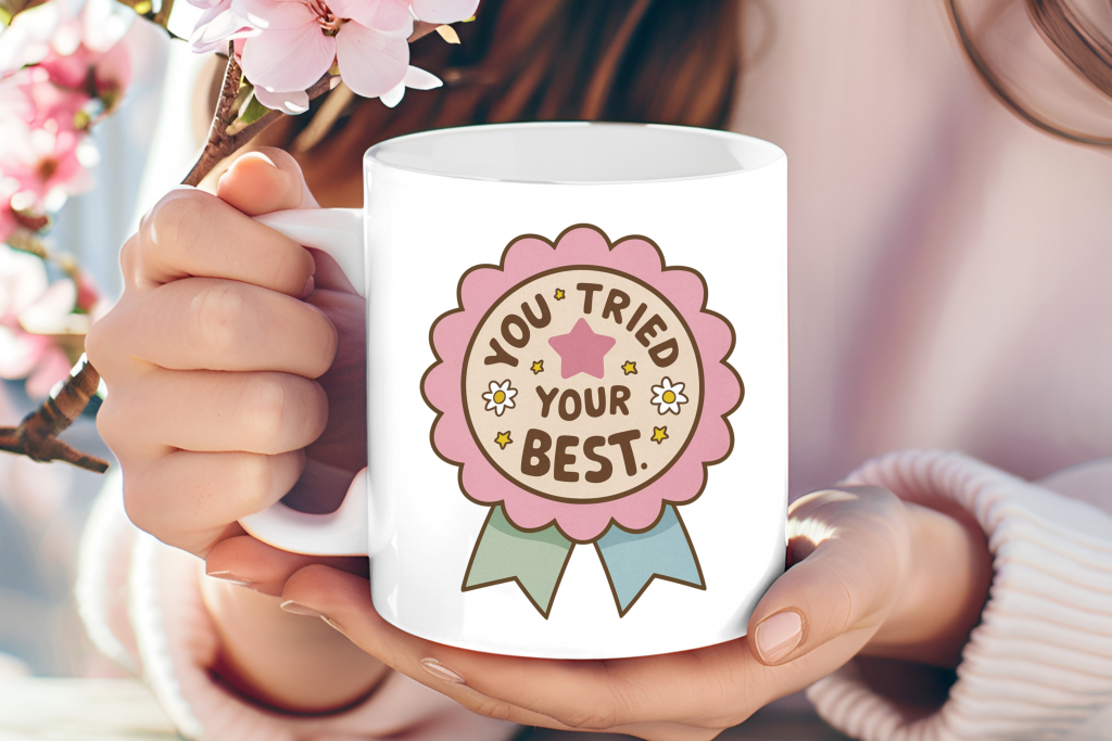 "You Tried Your Best" Merit Ribbon Mug