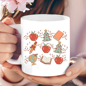 "Holiday Teacher Era" illustrative mug