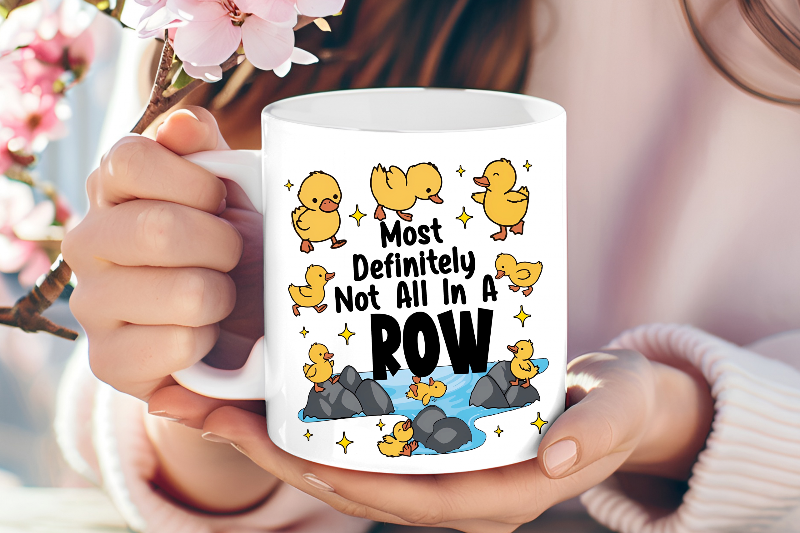 "Ducks Not in a Row" humorous mug