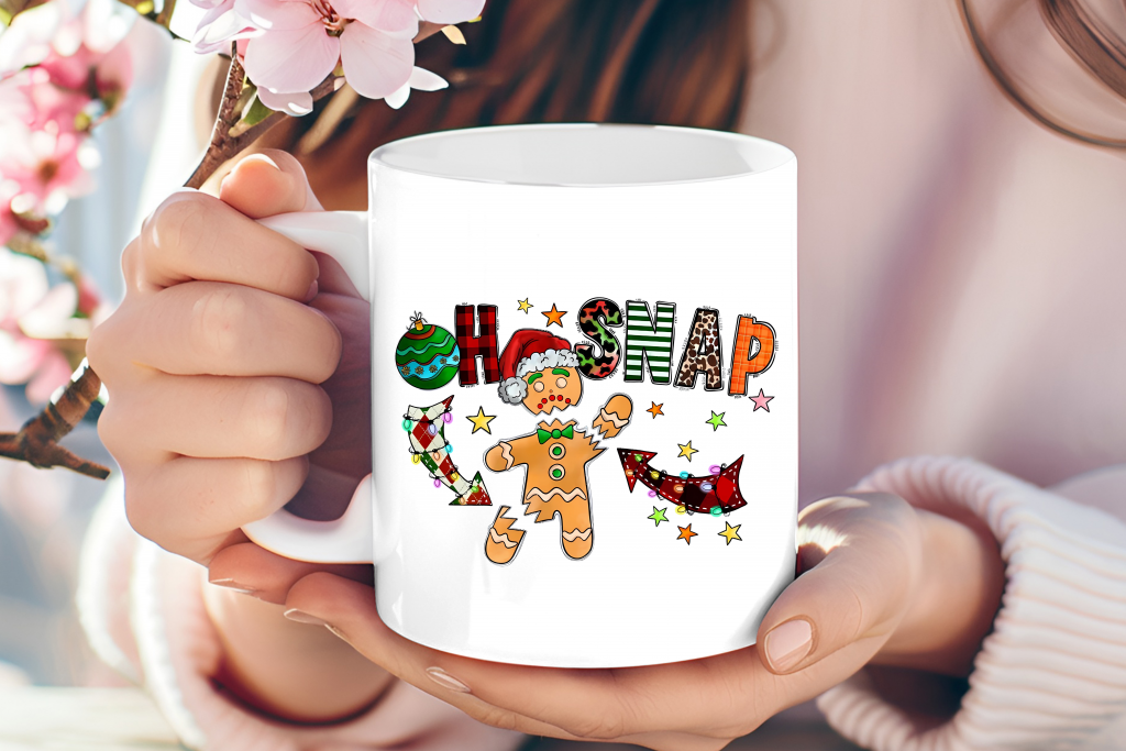 "Oh Snap" Broken Gingerbread Man Mug