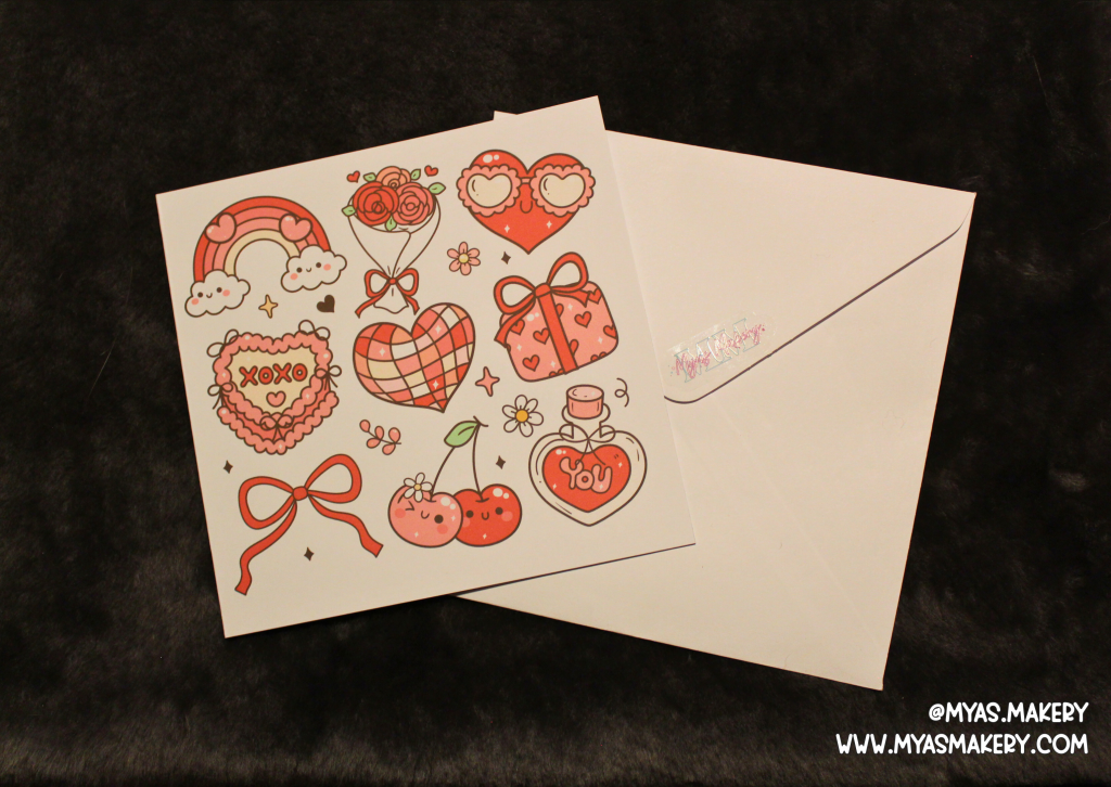 Love Doodles – Cute Romantic 6x6 Greeting Card