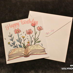 Blooming Pages Birthday – Floral Book Lover Card