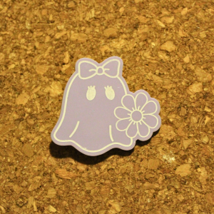 Ghost with flower pin