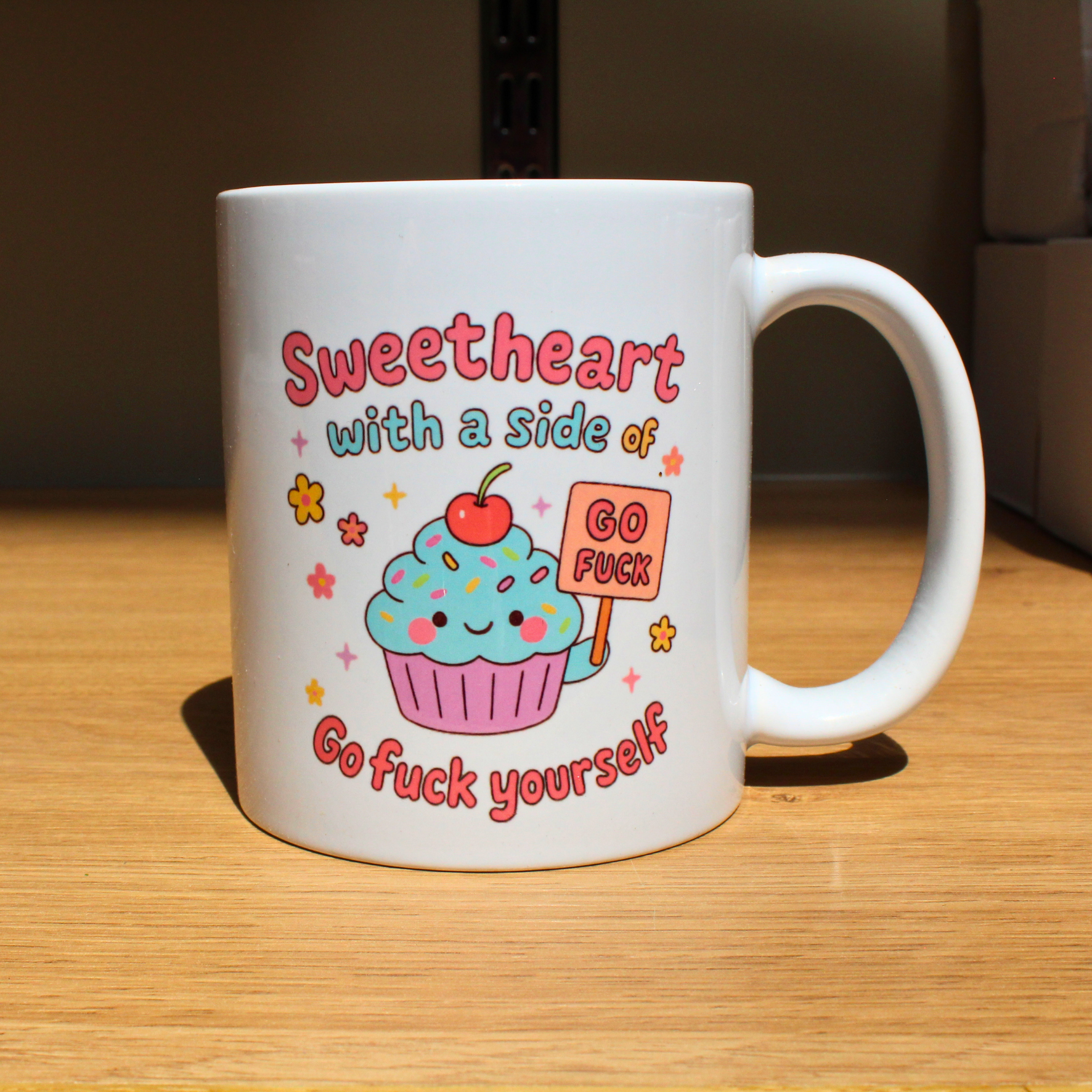 Sweet but Savage Cupcake Mug — Pastel Chaos Edition