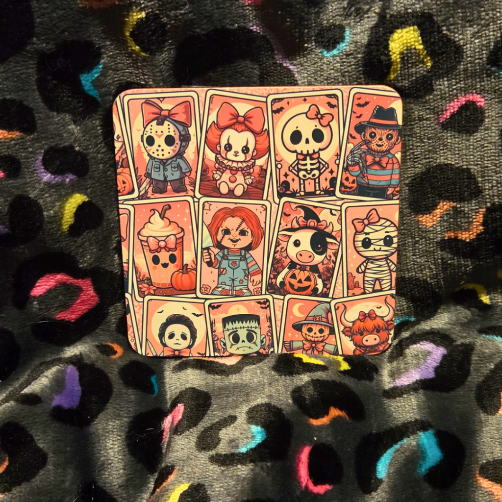 Creepy Cute Horror Icons Coaster