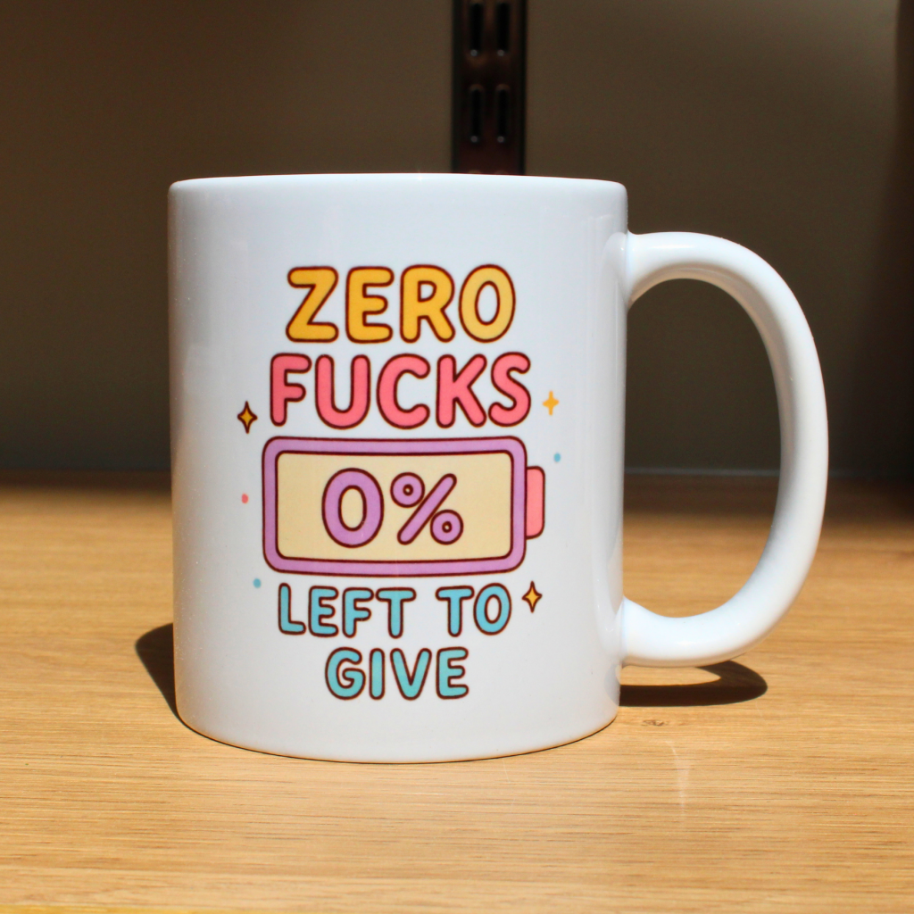 Running on Empty — Zero Battery Sass Mug