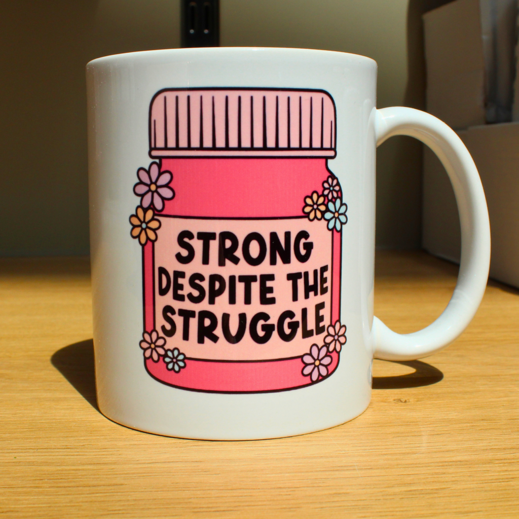 Strong Despite the Struggle — Pastel Resilience Mug
