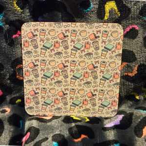 Cozy Café & Bookworm Aesthetic Hardtop Coaster