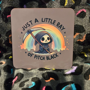 "Just a Little Ray of Pitch Black" Grim Reaper Coaster