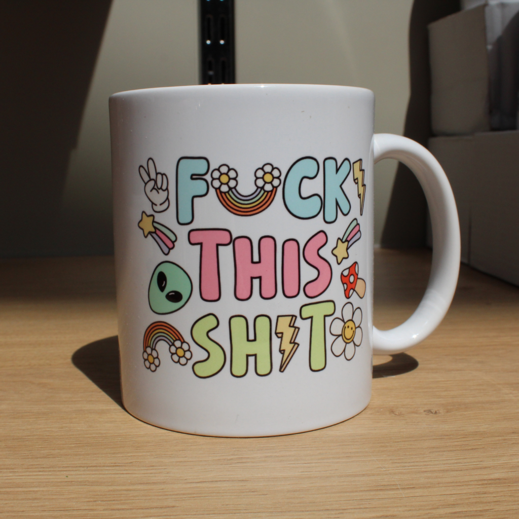 Rainbow Chaos Mug — Cute Art, Zero Filter Energy