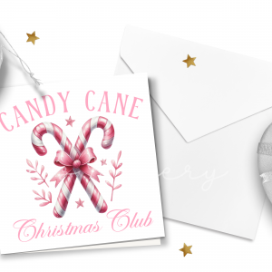 "Candy Cane Christmas Club" Greeting Card