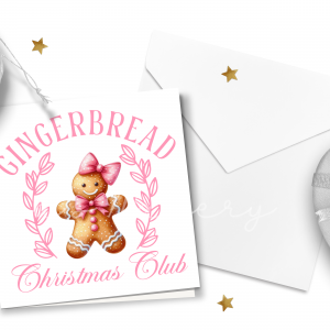 "Gingerbread Christmas Club" Greeting Card