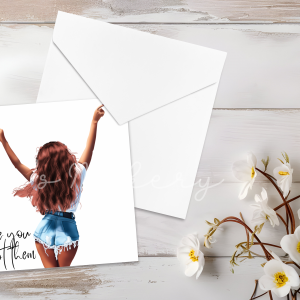 "Be You Not Them" Inspirational Square Greeting Card