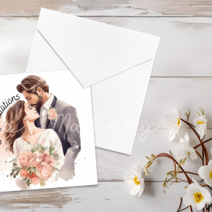 Watercolour "Congratulations" Wedding & Engagement Card