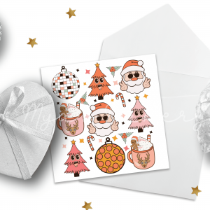 Groovy Retro "Merry Christmas" Coffee & Cocoa Card