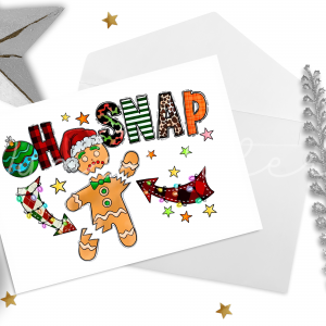 "Oh Snap" Funny Gingerbread Card