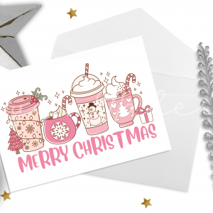 Retro "Merry Christmas" Coffee & Cocoa Card