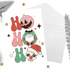 Retro "Ho Ho Ho" Creepmas Card