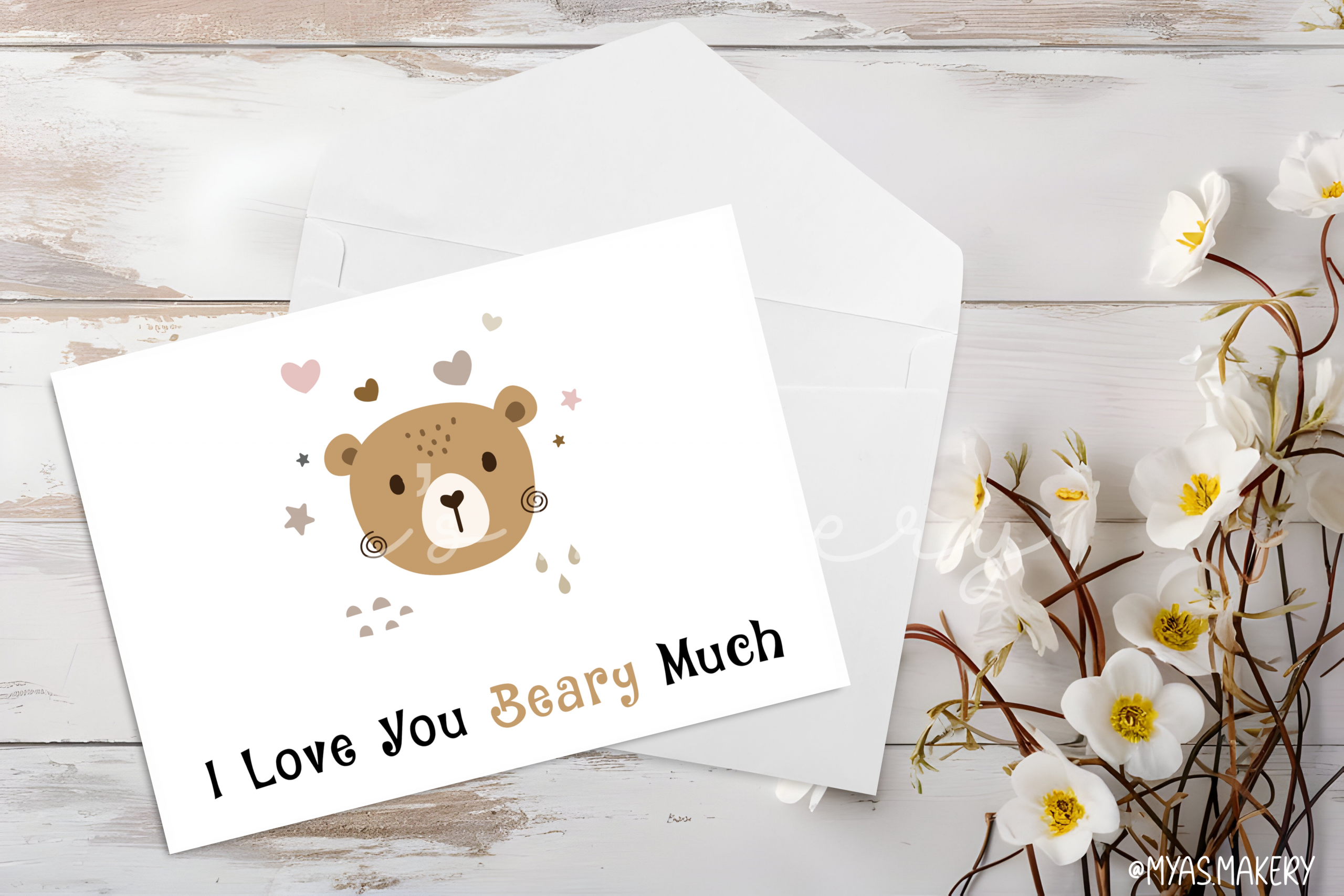 "I Love You Beary Much" Greeting Card