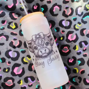 Stay Sassy Calf 20oz Tumbler — Bowed Cow Straw Cup