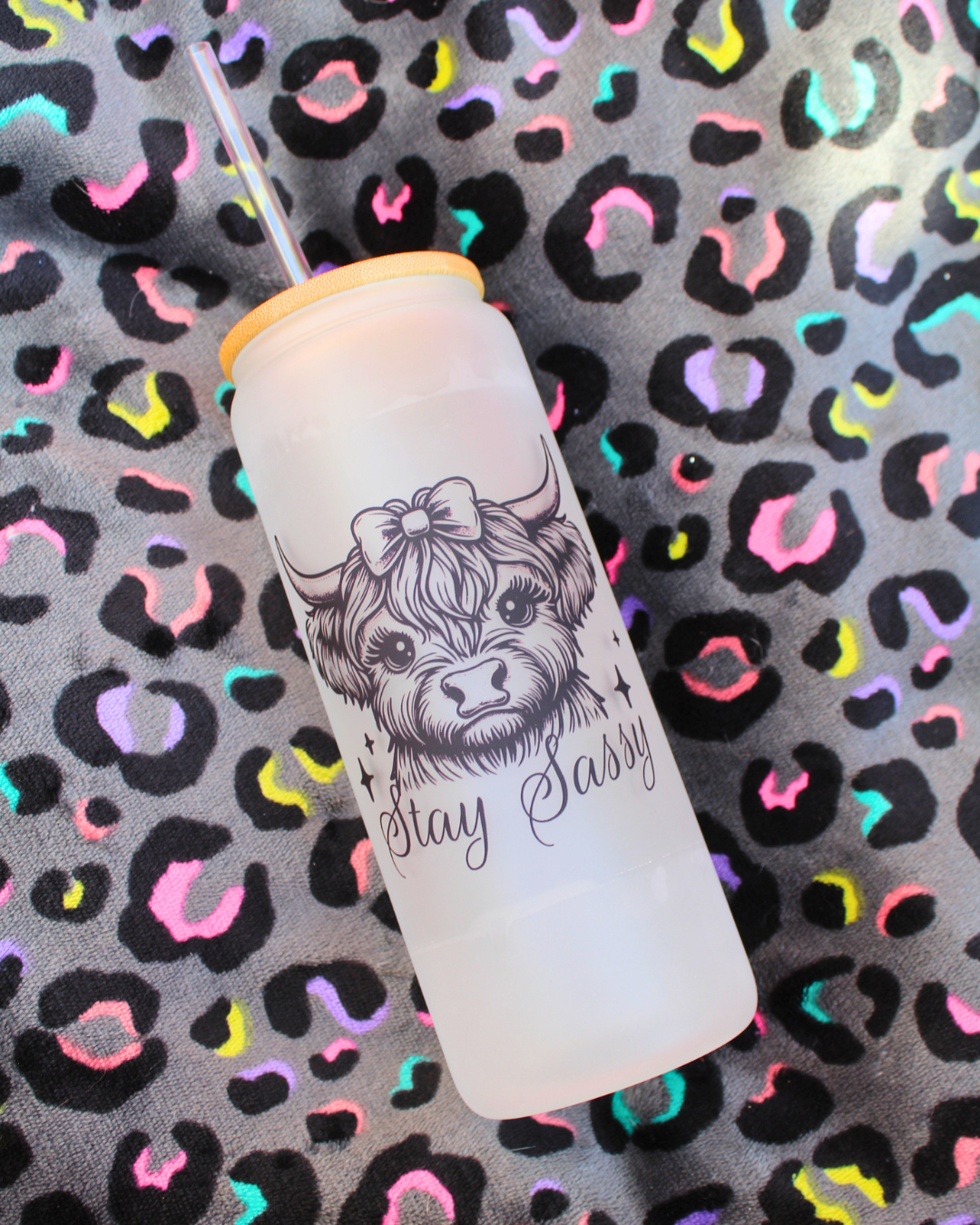 Stay Sassy Calf 20oz Tumbler — Bowed Cow Straw Cup