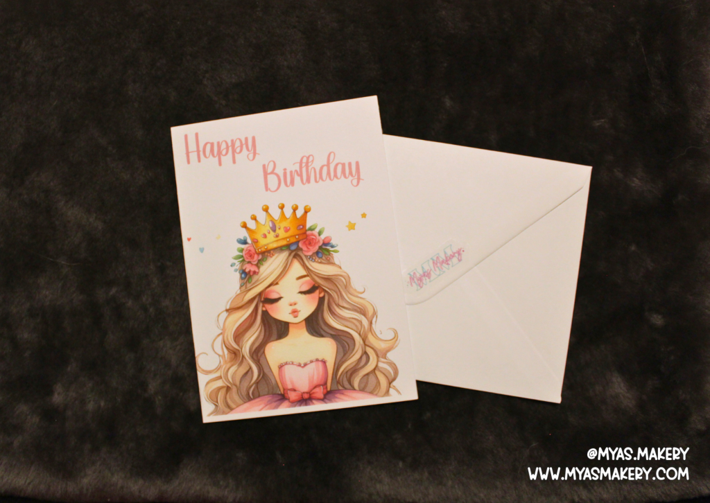 Princess Happy Birthday card