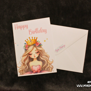 Princess Happy Birthday card