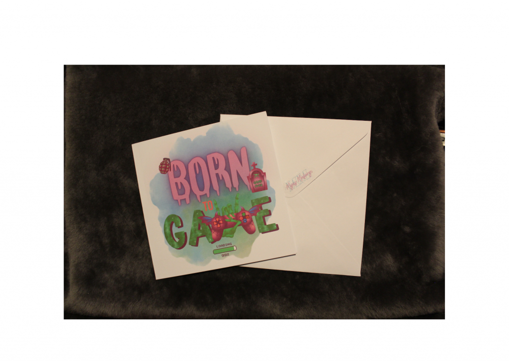 Gamer Birthday Card — Colour Splash Game Controller “Game Over” Greeting