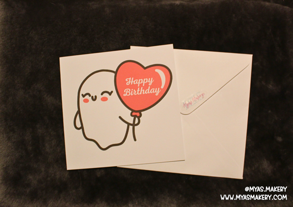 Cute "Happy Birthday" Ghost Card