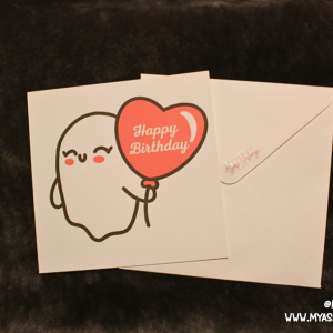 Cute "Happy Birthday" Ghost Card