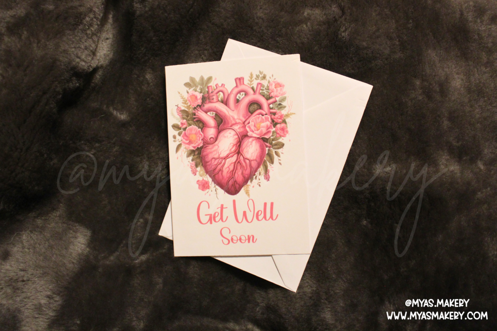 Floral Anatomical Heart – Get Well Soon Card for Bold, Beautiful Healing