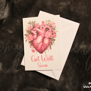 Floral Anatomical Heart – Get Well Soon Card for Bold, Beautiful Healing