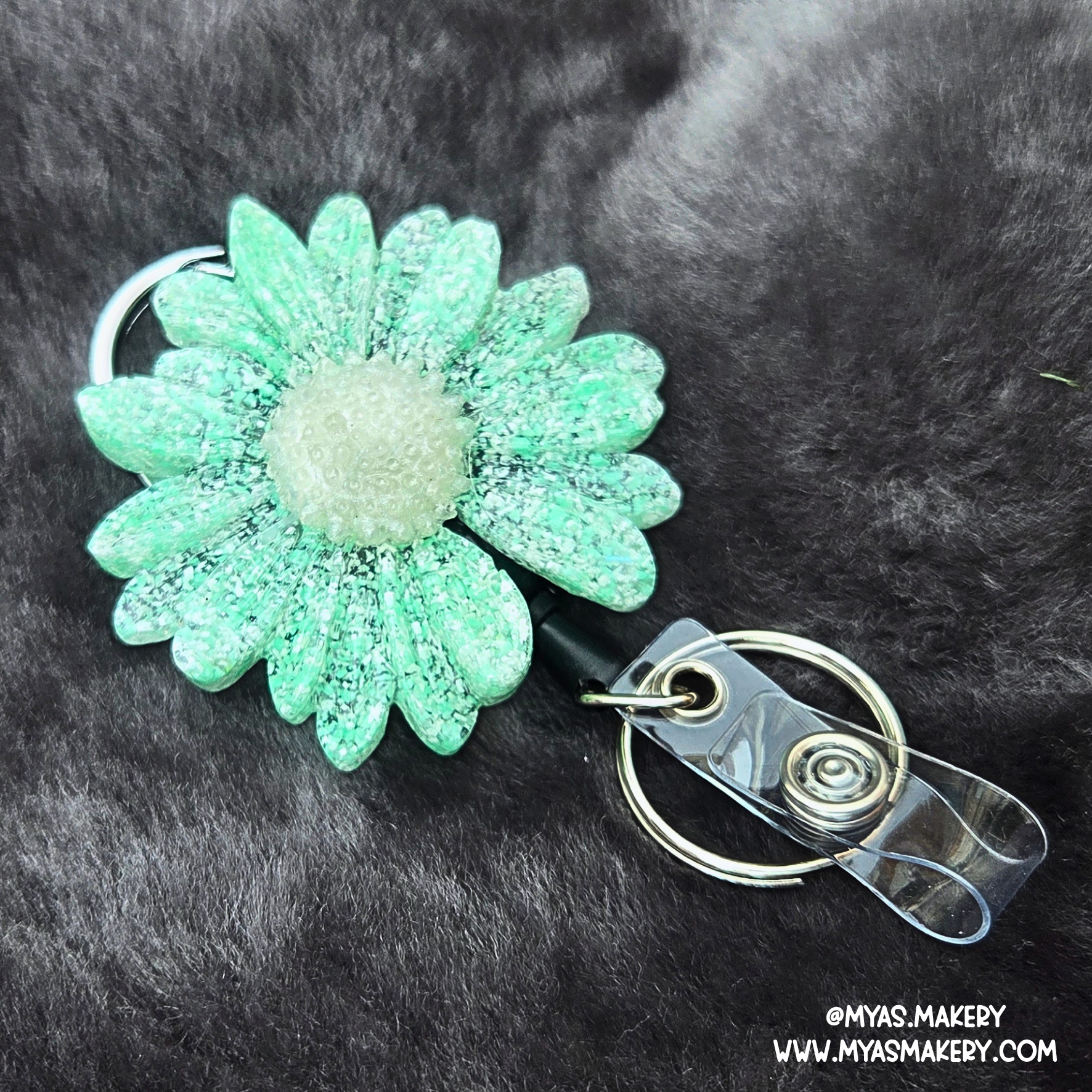 Neon Nugget Floral Badge Reel