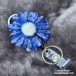 Blue Lagoon Floral Badge Reel