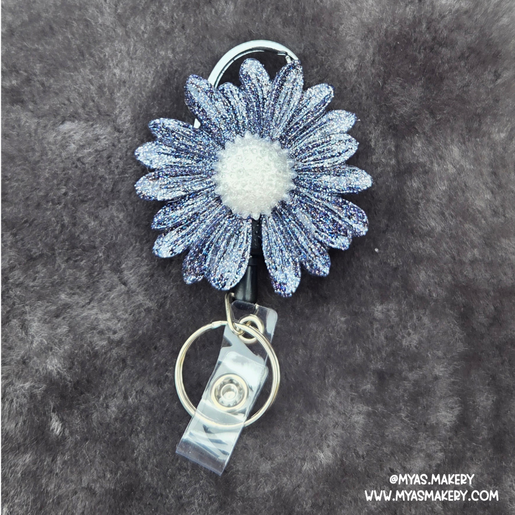 Starry night Floral Badge Reel
