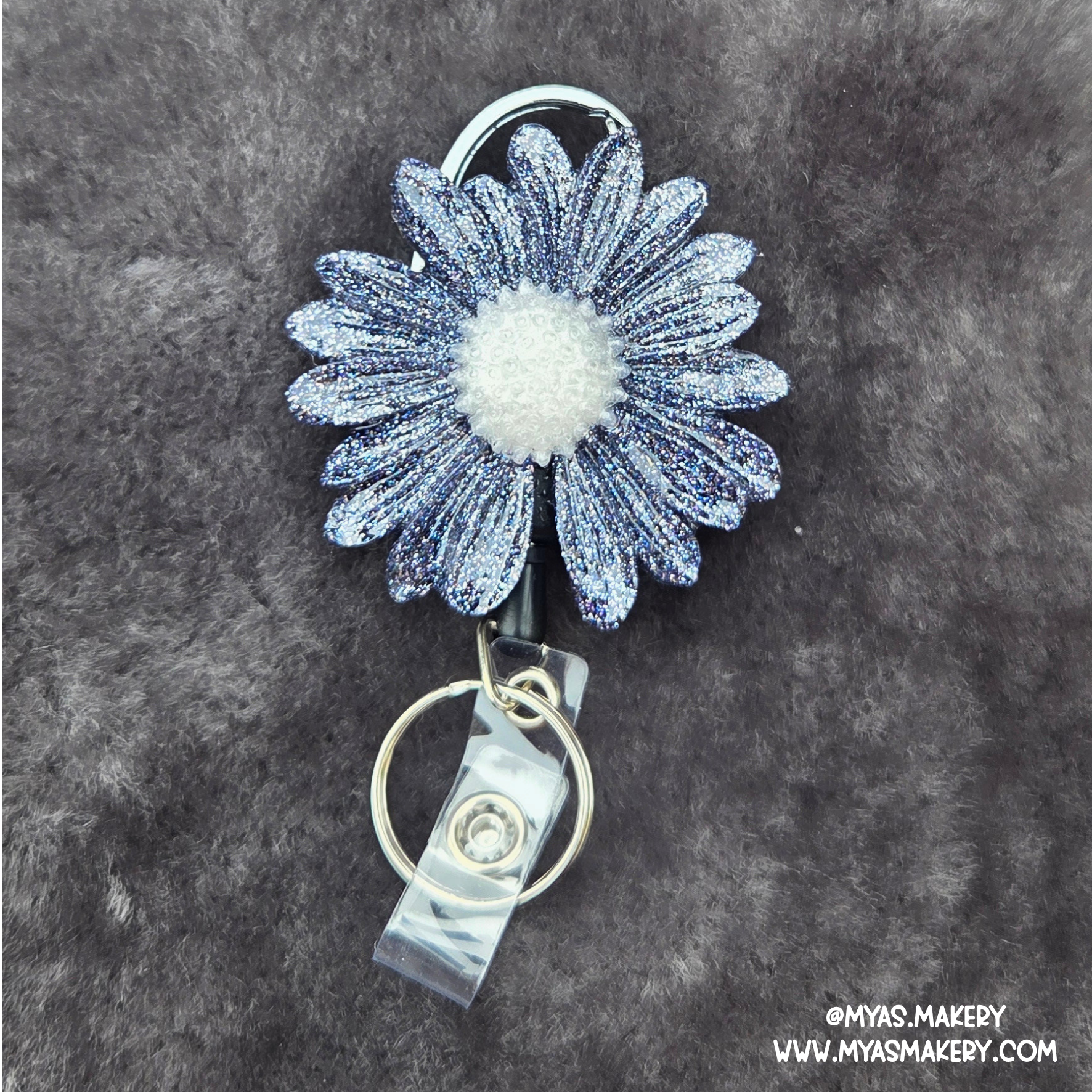 Starry night Floral Badge Reel